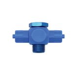 Riegler T-schroefverbinding, aluminium holle schroef draaibaar, G 1/8, voor slang 6/4 mm, werkdruk 0-10 bar, temp. -10 °C tot 60 °C, POM