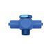 Riegler T-schroefverbinding, aluminium holle schroef draaibaar, G 1/4, voor slang 8/6 mm, werkdruk 0-10 bar, temp. -10 °C tot 60 °C, POM