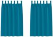 vidaXL Blackout Gordijnen met Ringen 2 st Turquoise 175 x 140 cm