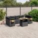 Prolenta Maison Exclusive - Tuinset voor de tuin, 8-delig, met kussens, zwart, van polyrotan