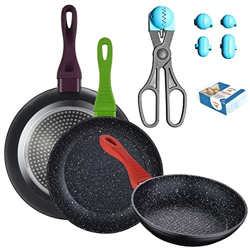 San Ignacio Braadpannenset - 3-delig (20/24/28 cm) - Gesmeed Aluminium + Keukengerei Set