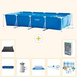 Intex Rechthoekig Frame Zwembad - 450 x 220 x 84 cm - Blauw