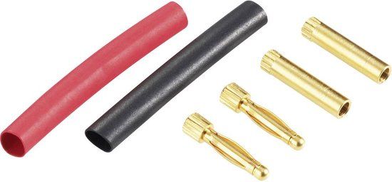 EUKANUBA Schnepp DS 2 Alu Pluimstekker Stekker, recht, Bus, recht Stift-Ø: 2 mm Rood, Zwart 1 stuk(s)
