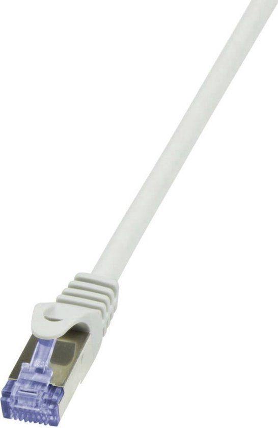 LogiLink CQ4062S RJ45 Netwerkkabel, patchkabel CAT 6A S/FTP 3.00 m Grijs