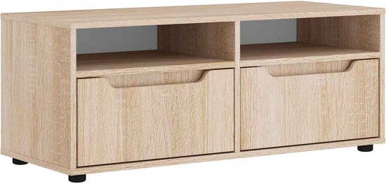 vidaXL Tv-meubel VISNES 100x40x38 cm bewerkt hout sonoma eikenkleurig