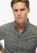 Superdry Premium Oxford overhemd met ruitjes voor heren - Lange mouwen - Katoen - Regular Fit - Maat S - Charcoal Marl Micro Grid