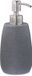 Merkloos Relaxdays Zeeppompje - 300 ml - Rond - Navulbaar - Polyresin - RVS - Grijs