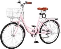 VEVOR Dames Cruiserfiets 24 inch Roze