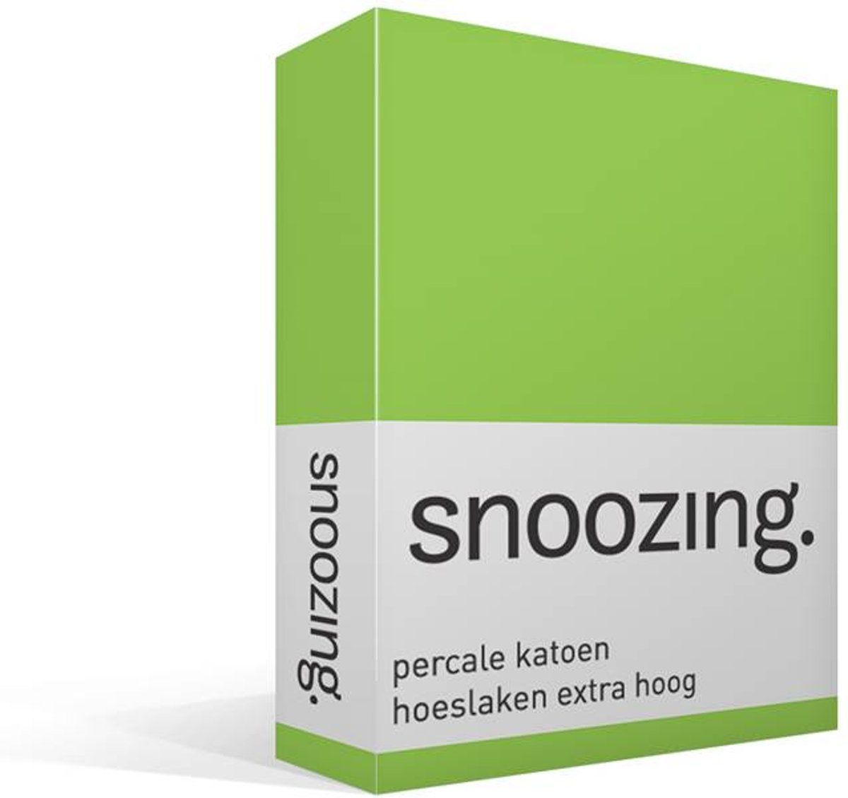 Snoozing percale katoen hoeslaken extra hoog - 1-persoons (80x220 cm) - rood