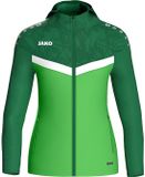 Jako Iconic Jas Met Kap Dames - Zachtgroen / Sportgroen | Maat: 40