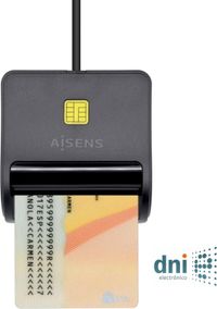 Aisens ASCR-SN01-BK Black DNI/SIP Card Reader