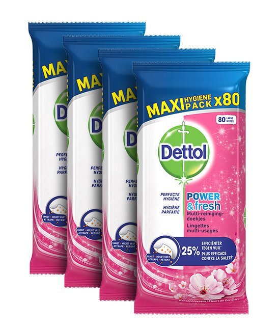 Dettol DETTOL Multi-Reiningingsdoekjes Cherry 4x80stuks