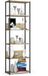 Akord Bibliothèque ouverte, Étagère échelle, Design industriel / Bibliothèque à 6 étagères / Étagère de rangement / Bibliothèque Étagère de rangement / Noir - Chêne Artisan / 60 x 192 x 32 cm