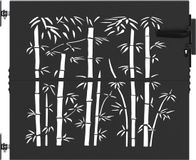 vidaXL Tuinpoort 85 x 100 cm poedergecoat staal zwart vergrendelbaar
