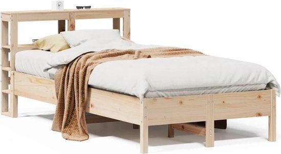 vidaXL Bedframe Massief Grenenhout 120x190 cm Naturel