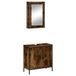 vidaXL meuble de salle de bain 2 pièces, placage chêne fumé