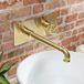 Hudson Reed Zandra Style industriel Robinet de lavabo encastré mural en or satiné