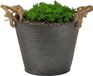 Mega Collections Pot de fleurs Old Rope - Zinc - Anthracite - D35 x H25 cm