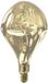 Calex Boîte 4x E27 Lampe LED XXL Organic Evo Champagne | 6W 100Lm 1800K | 220-240V | Dimmable