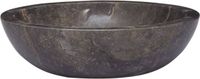 vidaXL Gootsteen Ø40x12 cm Marmer Grijs