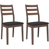 Maison Exclusive - Chaise de salle à manger avec coussin, 2 pièces, marron, bois de caoutchouc massif