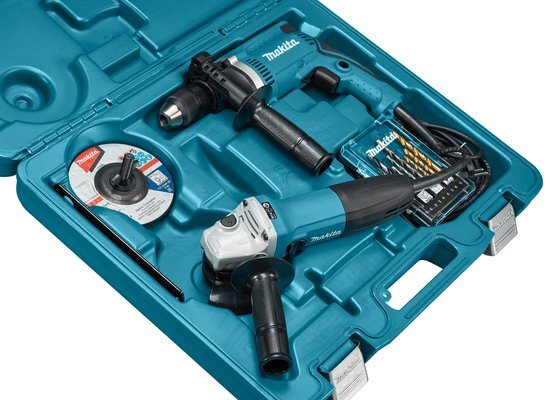 Makita DK0050X1 Combiset HP1631 + GA5030R 230V in Koffer