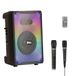 MS-KARA-MOOV500 Mooving MS-KARA-MOOV500 - 8" 500W Batterij Gevoede Luidspreker met Lichteffect, 2 Microfoons, Bluetooth/USB/AUX/MicroSD en TWS - Zwart