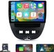 Junsun Peugeot 107, Citroën C1, Toyota Aygo (2005-2014) 10-inch autoradio met Carplay, Android 15, GPS, Bluetooth, Wi-Fi, DAB+, USB, DSP en camera