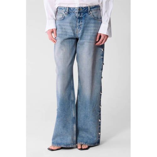 Shoeby regular waist wide leg jeans blauw