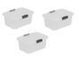 BranQ Home Essential VELUR Universele bewaardoos met deksel VELUR, set van 3, 8 l, BPA-vrije kunststof (polypropeen), transparant