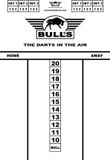 Bull's Budget Dart Scorebord 45x30 Wit Hout