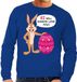 Bellatio Decorations Shoppartners Bv Blauwe Paas sweater Ei will always love you - Pasen trui voor heren - Pasen kleding S
