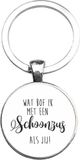 MC Living KadoExpress Sleutelhanger Glas - Wat Bof Ik Met Een Schoonzus Als Jij