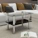Maison Exclusive - Table basse avec rangement et plateau en verre
