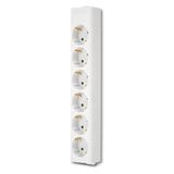 REV 0512393555 Stekkerdoos, meervoudige stekkerdoos zonder kabel, 6-voudig, max. 3500 W, wit