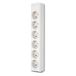 REV 0512393555 Stekkerdoos, meervoudige stekkerdoos zonder kabel, 6-voudig, max. 3500 W, wit