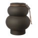 ERNST Vase en grès courbé Ernst 21,5 cm Gris foncé