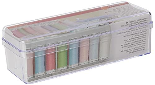 Gütermann Gütermann Transparant (200x62x78mm) Naaien Draad Opslag Doos voor 27 Spoelen - 1 Stuk