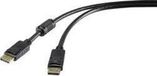Renkforce DisplayPort Aansluitkabel DisplayPort-stekker, DisplayPort-stekker 7.50 m Zwart UHD 4K @ 60 Hz Vergulde steek