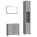 VidaXL 3-delig badmeubelset, grijs, eiken, hout, 600x330x600 mm