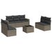 VidaXL 8-delige Loungeset met kussens, poly rattan, grijs