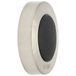 WAGNER Design muur deurstopper SCREW OR GLUE/schroef of lijm - diameter Ø 38 x 10 mm, geborsteld metaal, inox look, thermoplastisch rubber zwart- 15514001
