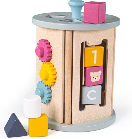 Bigjigs Rollend Activiteiten Centrum FSC 100% - Meerkleurig