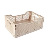 Homéa Opvouwbare kist, maat M, 30 x 20 x 11,5 cm, stapelbaar, natuurlijk
