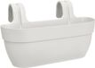 Elho Vibia Campana Easy Hanger L 46 - Balkonbak met Ophanghaken - 100% Gerecycled Plastic - Ø 46.0 x H 26.5 cm - Zijdewit