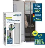 Hoberg insectenwerend gordijn voor campers 60 x 180 cm | Hordeur met XXL-magneetbanden | Insectenwerende deur voor caravans | Magnetisch muskietennet | Zelfsluitend