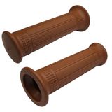 cyclingcolors Handgrepen voor motorfiets, 22 mm (7/8 inch), 24 mm (1 inch), universele antislip handgrepen, scooter, bromfiets (bruin)