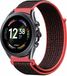 Strap-it Fossil Gen 6 - 44mm nylon band - zwart/rood