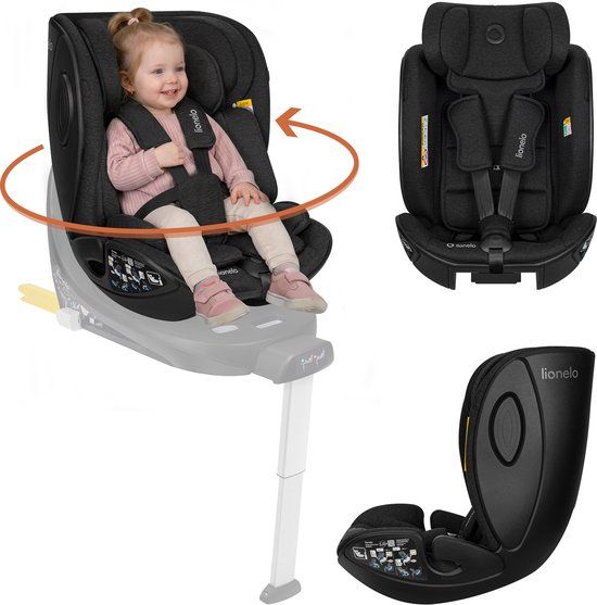 Lionelo Moxie Next i-Size Autostoel 40–105 cm (0–4 jaar) – Modulair Moxie-systeem – RWF/FWF – 5-standen rugleuning – 8-voudige hoofdsteun – Bamboestof bekleding – SIP zijbescherming – Ventilatie – i-Size gecertificeerd