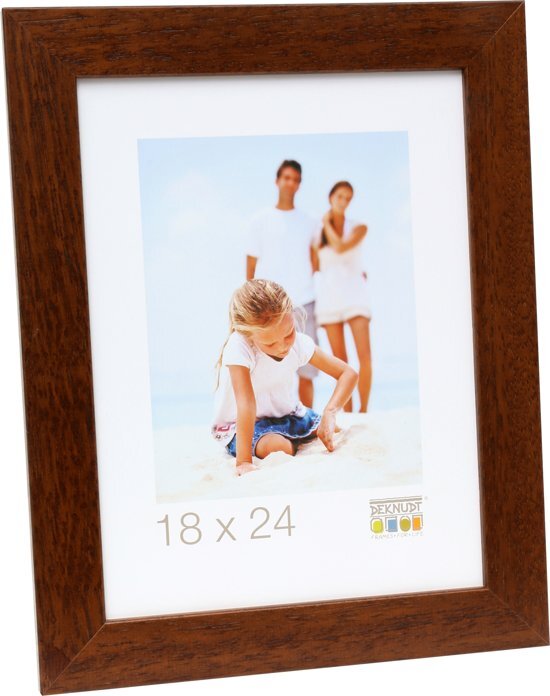 Deknudt Frames Basic breed bruin hout fotomaat 20x30 cm